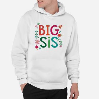 Big Sis Girls Cute Sister Announcement Gift Hoodie | Crazezy