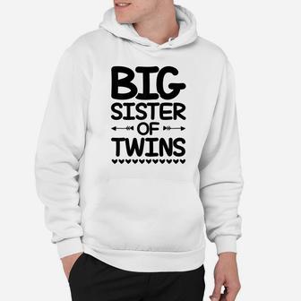 Big Sister Of Twins Sister Love Siblings Family Hoodie | Crazezy DE