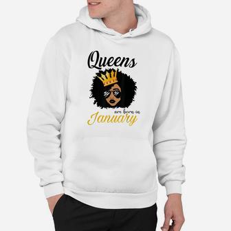 Birthday Queens January Shirts For Women African American Hoodie | Crazezy CA