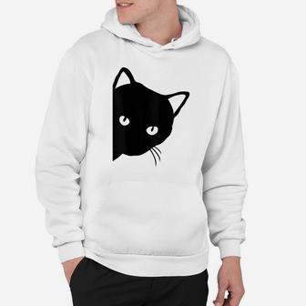 Black Cat Face For Cat Lovers Hoodie | Crazezy