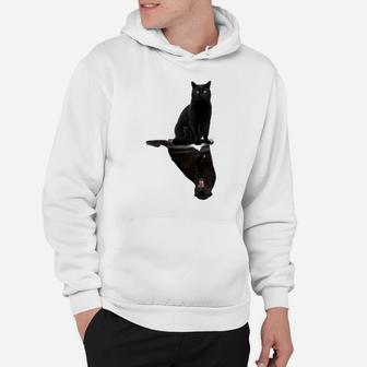Black Cats Reflection Gift Cat Lovers Cute Black Tiger Hoodie | Crazezy