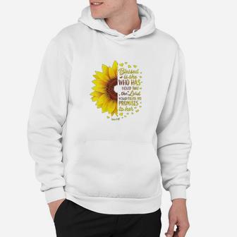 Blessed Christian Verse Religious Gift Women Sunflower Hoodie | Crazezy