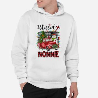 Blessed Nonnie Christmas Snowman - Grandma Gift Hoodie | Crazezy UK