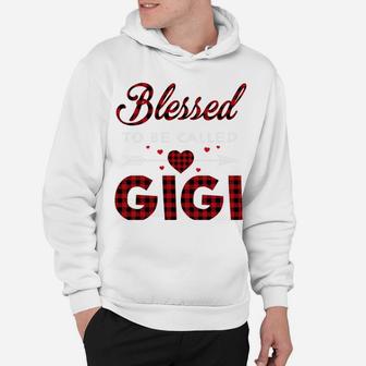 Blessed To Be Called Gigi-Buffalo Plaid Grandma Christmas Hoodie | Crazezy