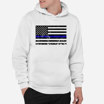 Blue Lives Matter Usa Flag Hoodie | Crazezy