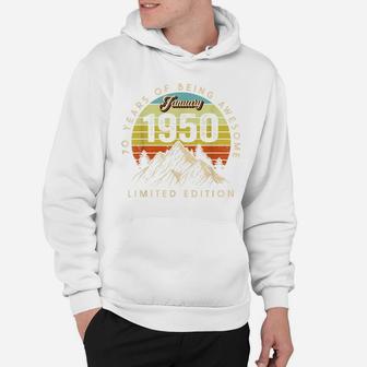 Born January 1950 Birthday Gift Made In 1950 70 Years Old Hoodie | Crazezy