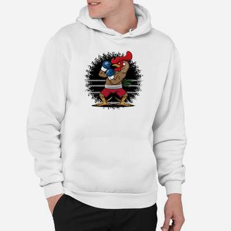 Boxing Rooster Hoodie - Thegiftio