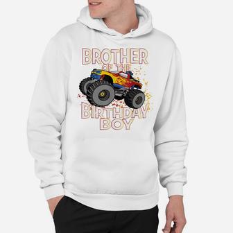 Brother Of The Birthday Boy Monster Truck Boys Party Hoodie | Crazezy DE