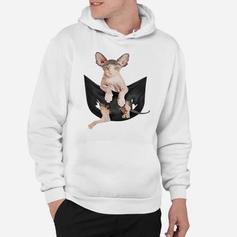 Cat Lovers Gifts Sphynx In Pocket Funny Kitten Face Sweatshirt Hoodie | Crazezy