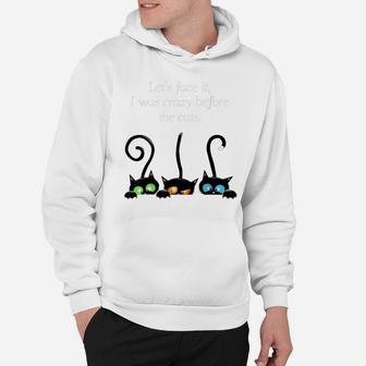 Cat Lovers Let Face It I Was Crazy Before The Cats Hoodie | Crazezy UK