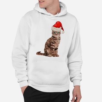 Cat Santa Hat Meowy Merry Christmas In July Hoodie | Crazezy CA