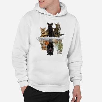 Cats Reflection Gift Friend Cat Lovers Cute Tiger Hoodie | Crazezy