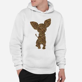 Chihuahua Leopard Print Dog Pup Animal Lover Women Gift Hoodie | Crazezy
