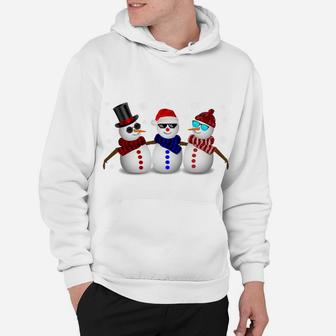Chilling With My Snowmies Funny Christmas Snowmen Hoodie | Crazezy AU