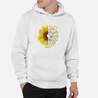 Christian Verse Sunflower Scripture Religious Gift Her Hoodie | Crazezy