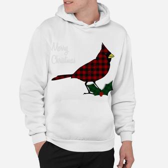 Christmas Buffalo Plaid Cardinal Matching Family Pajamas Hoodie | Crazezy
