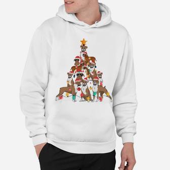 Christmas Dog Boxer Tree Holiday Gifts Dog Lover Funny Xmas Sweatshirt Hoodie | Crazezy AU