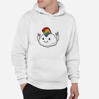 Cloud Rainbow Mohawk Gay Pride Hoodie | Crazezy UK