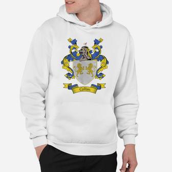 Collins Coat Of Arms | Collins Surname Family Crest Hoodie | Crazezy