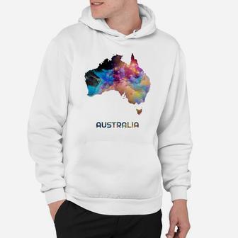 Colorful Australia Map January Cool Gifts Funny Gifts Idea Hoodie - Seseable