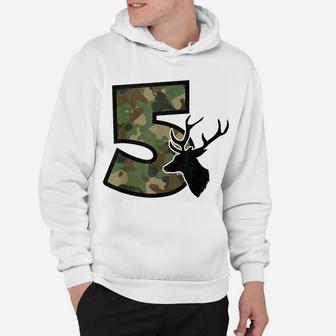 Country Boys Camo 5 Five Year Old Birthday Deer Hunter Theme Hoodie | Crazezy