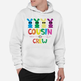 Cousin Crew Cute Bunny Rabbit Matching Easter Day Party Hoodie | Crazezy UK