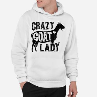Crazy Goat Lady Girls Women Farmer Farm Animal Lover Vintage Hoodie | Crazezy CA