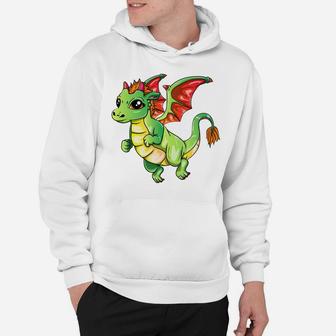 Cute Green Dragon For Girls Boys Kids Hoodie | Crazezy UK