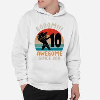 Dabbing Boy 10 Year Old - Awesome Since 2011 10Th Birthday Hoodie | Crazezy