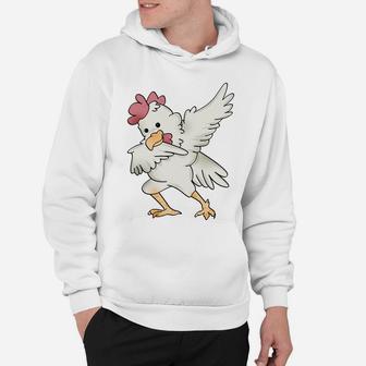 Dabbing Chicken Graphic Funny Chicken Husbandry Sweatshirt Hoodie | Crazezy