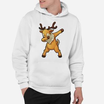 Dabbing Reindeer Christmas Funny Deer Xmas Dab Gifts Boys Hoodie | Crazezy DE