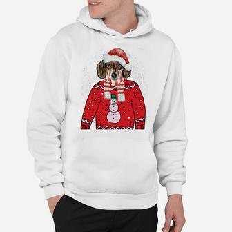 Dachshund Weiner Dog Doxie Ugly Xmas Santa Puppy Gift Outfit Sweatshirt Hoodie | Crazezy UK