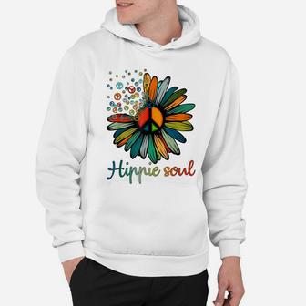 Daisy Peace Sign Hippie Soul Tshirt Flower Lovers Gifts Hoodie | Crazezy UK