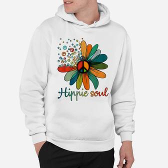 Daisy Peace Sign Hippie Soul Tshirt Flower Lovers Gifts Hoodie | Crazezy UK