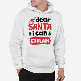 Dear Santa I Can Explain Christmas Boys Kids Girls Xmas Gift Sweatshirt Hoodie | Crazezy