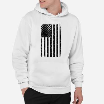 Distressed Black Usa Flag United States Hoodie - Thegiftio