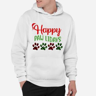 Dog Dad Mom Happy Pawlidays Merry Christmas Holidays Hoodie | Crazezy DE