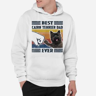 Dog Vintage Best Cairn Terrier Dad Ever Father's Day Hoodie | Crazezy CA