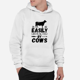 Easily Distracted By Cows Hoodie | Crazezy UK