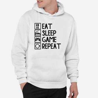Eat Sleep Game Repeat Hoodie | Crazezy DE