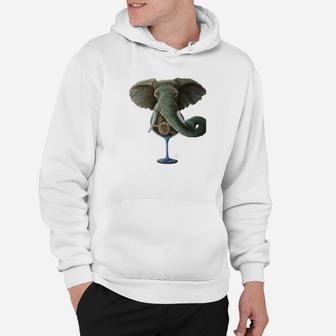 Elephant In A Glass Painting From The World In A Glass Hoodie - Thegiftio UK