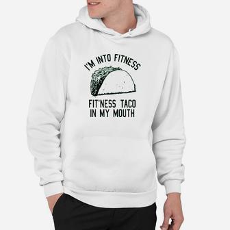 Fitness Taco Funny Gym Cool Humor Graphic Muscle Hoodie | Crazezy AU