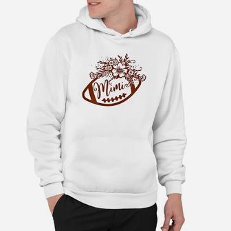 Football Mimi With Floral Patterns Game Day Grandma Lover Hoodie | Crazezy UK