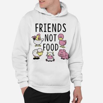 Friends Not Food Cute Vegan Christmas Gift Hoodie | Crazezy DE