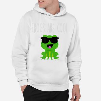 Frogs Are Cool Funny Frog Lover Gift Toddler Boys Girls Kids Hoodie | Crazezy