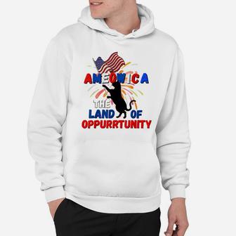 Funny 4Th Of July Ameowica The Land Of Opportunity Kitties Hoodie | Crazezy UK