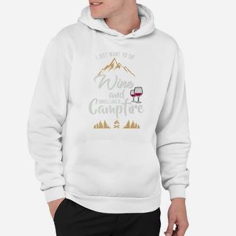 Funny Camping For Wine Lovers Womens Campfire Gift Hoodie - Thegiftio UK