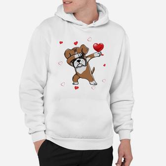 Funny Dabbing Boxer Dog Breeds Valentines Day Gift Hoodie - Seseable