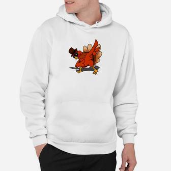 Funny Dabbing Turkey Thanksgiving Outfit Clothes Hoodie - Thegiftio