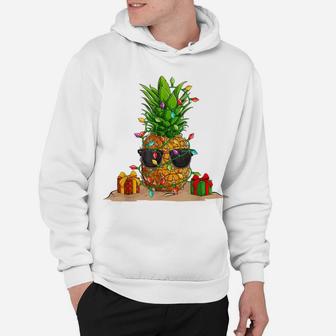 Funny Pineapple Christmas Tree Lights Xmas Gifts Hoodie | Crazezy DE